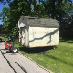 Moving a shed through a ditch